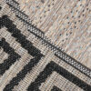 Tapijt Melissa Rond Bruin Zwart ZigZag Indoor Outdoor