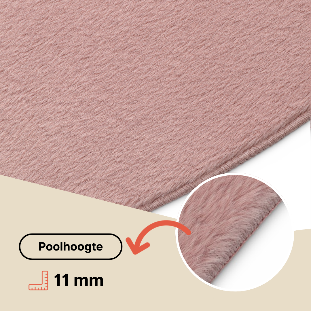 Vloerkleed Lumi Rond Beige Antislip