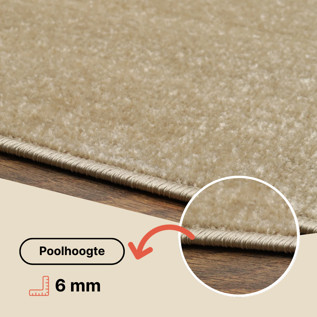 Vloerkleed Mono Rond Indoor Outdoor Zwart