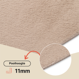 Vloerkleed Lumi Rond Beige Antislip