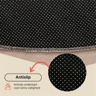 Vloerkleed Lumi Rond Bruin Antislip