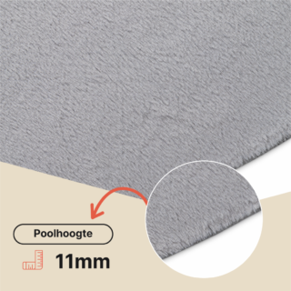Vloerkleed Lumi Rond Lichtgrijs Antislip