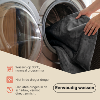 Vloerkleed Lumi Vierkant Donkergrijs Antislip