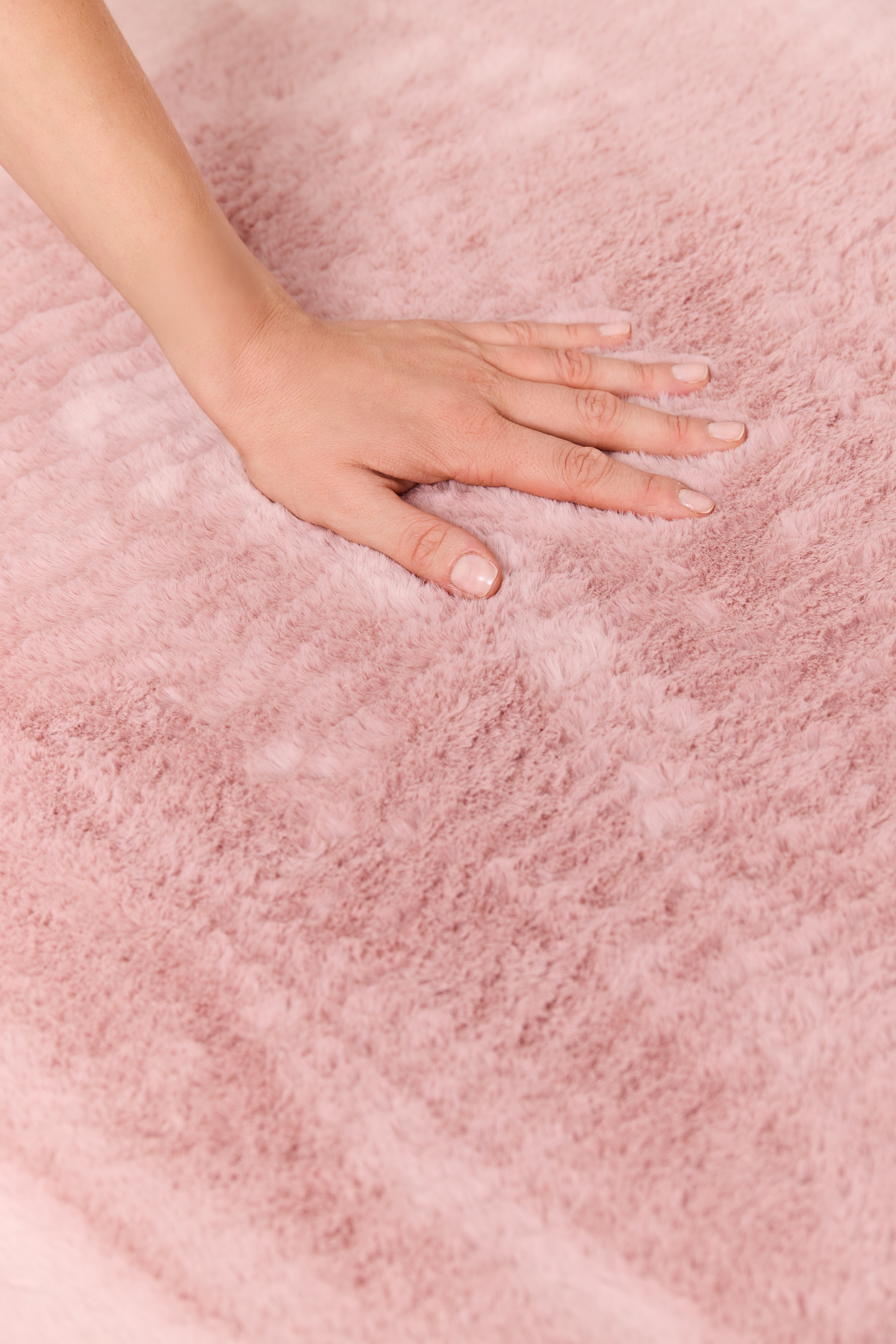 Vloerkleed Lumi Vierkant Roze Antislip