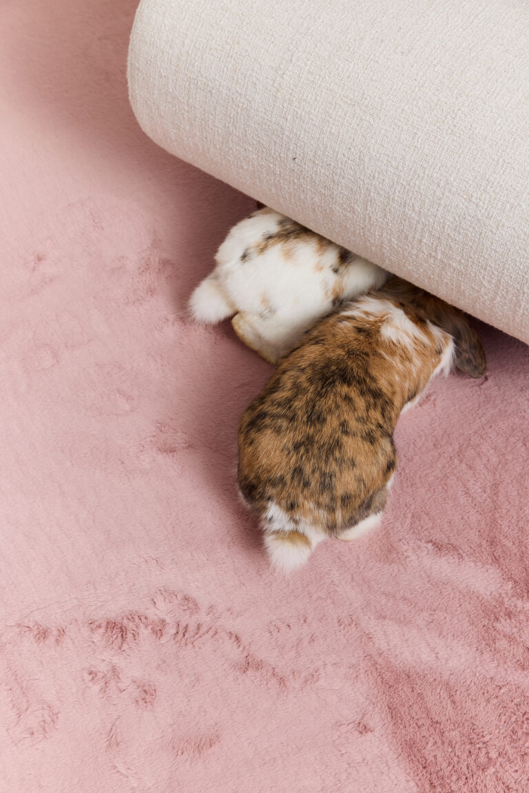 Vloerkleed Lumi Vierkant Roze Antislip