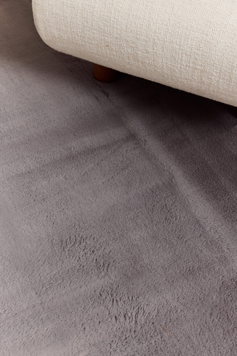 Vloerkleed Lumi Rond Donkergrijs Antislip