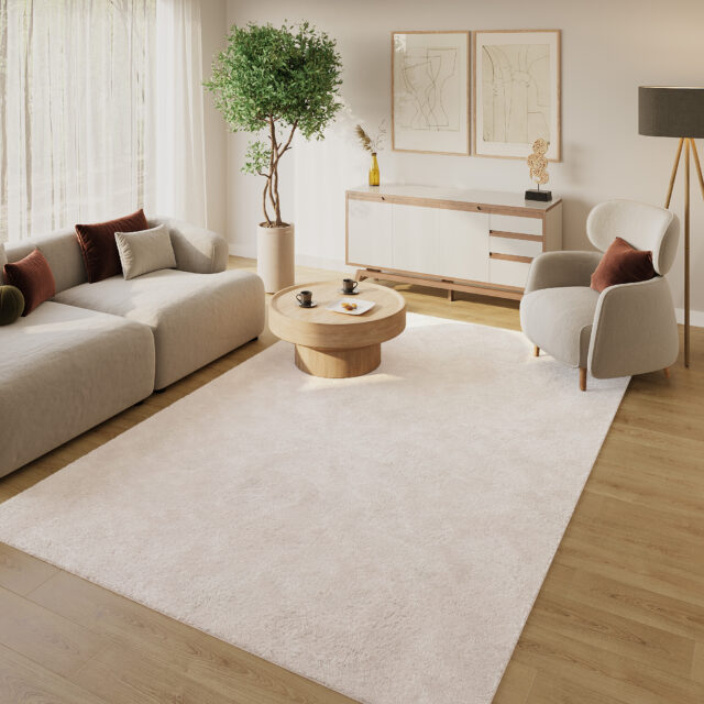 Vloerkleed Lumi Crème Antislip