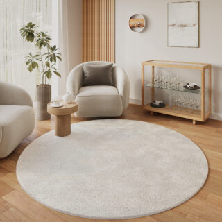 Vloerkleed Lumi Rond Crème Antislip