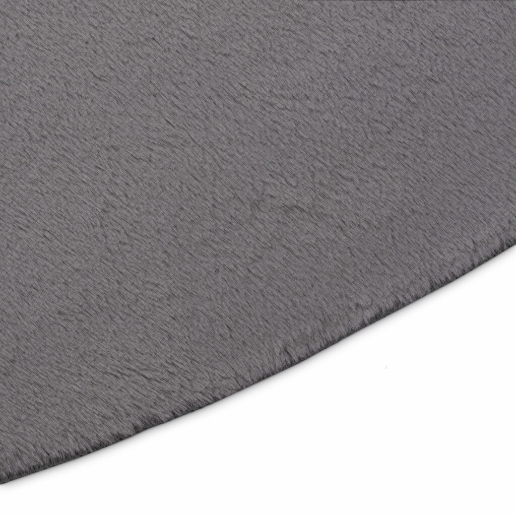 Vloerkleed Lumi Rond Donkergrijs Antislip