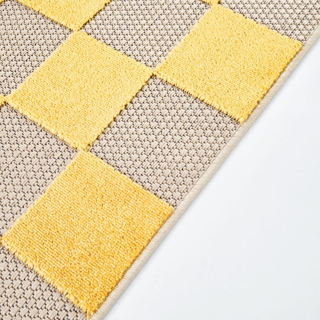 Buitenkleed Checker Crème Geel