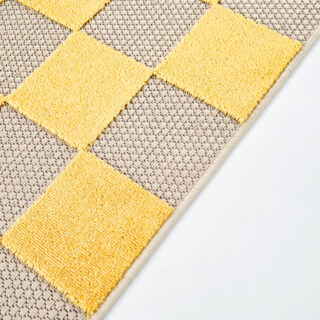 Buitenkleed Checker Crème Geel