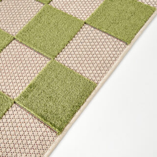 Buitenkleed Checker Crème Groen