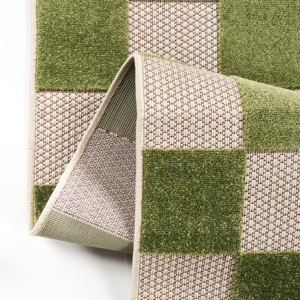 Buitenkleed Checker Crème Groen