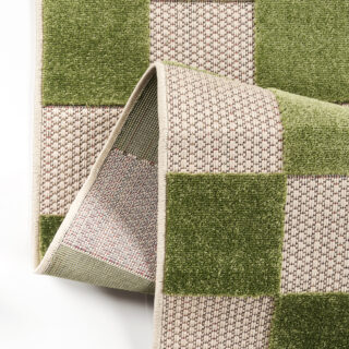 Buitenkleed Checker Crème Groen