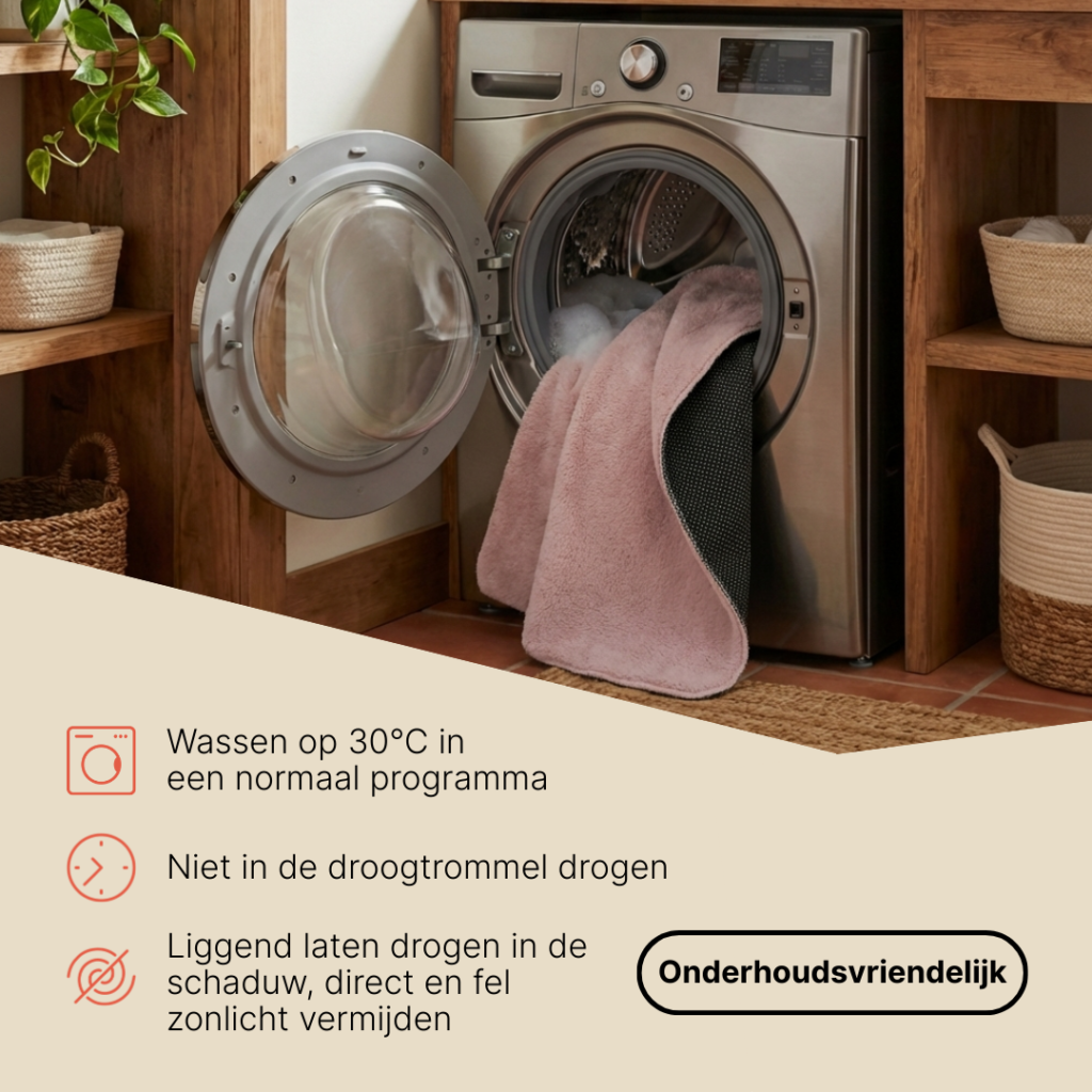 Vloerkleed Lumi Vierkant Roze Antislip
