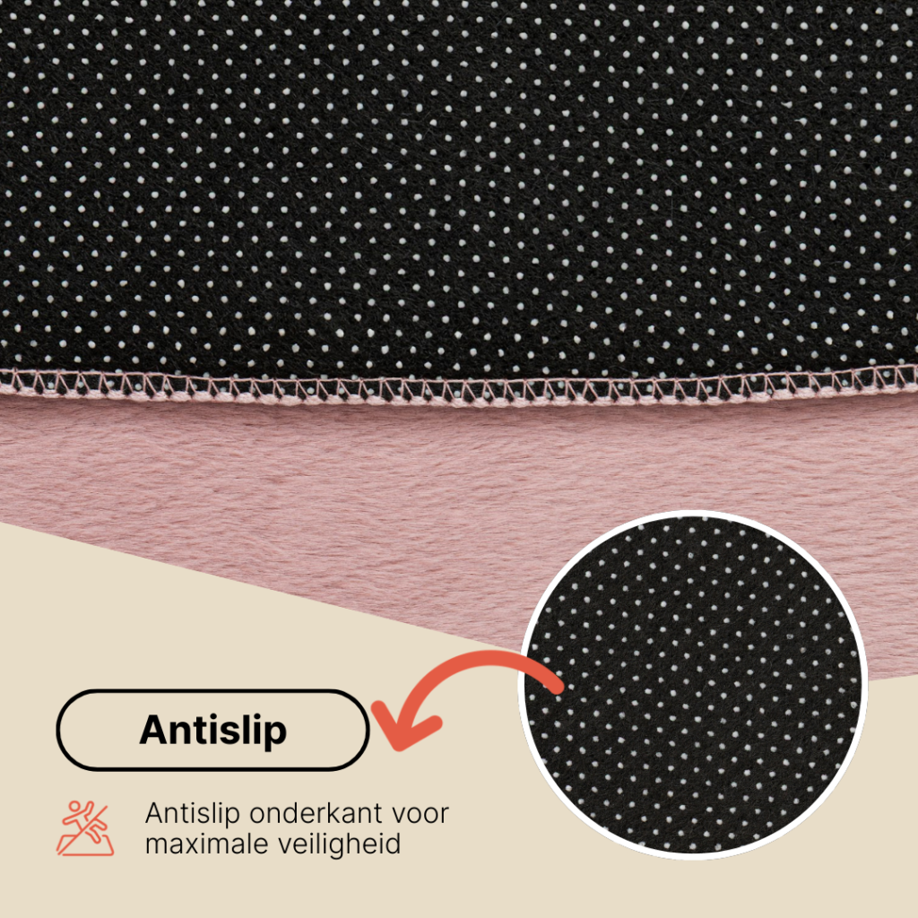 Vloerkleed Lumi Rond Donkergrijs Antislip