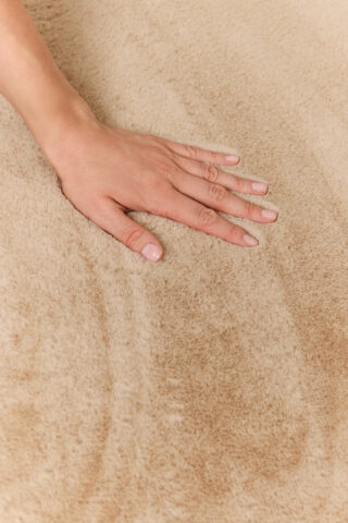 Vloerkleed Lumi Rond Beige Antislip
