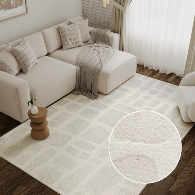 Vloerkleed Terra Crème Stenen