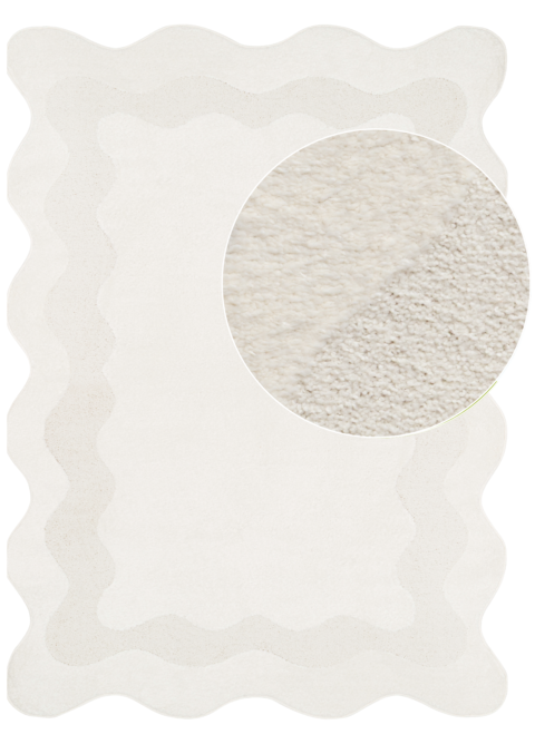 Vloerkleed Terra Crème Golf Onregelmatige Vorm