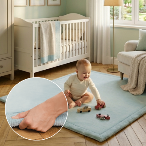 Kinderkleed Fluffin Vierkant Blauw