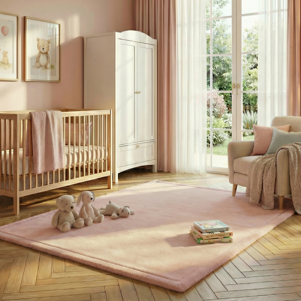 Kinderkleed Fluffin Vierkant Roze