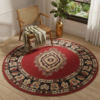 Vloerkleed Atlas Rond met Rood Beige Ornament