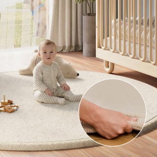 Kinderkleed Fluffin Rond Beige