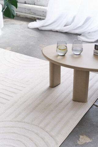 Vloerkleed Hygge Vierkant Gebroken Wit Geometrisch