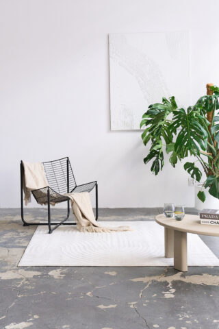 Vloerkleed Hygge Vierkant Gebroken Wit Modern