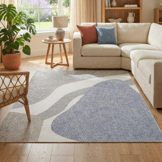 Vloerkleed Wisp Grijs Blauw Abstract
