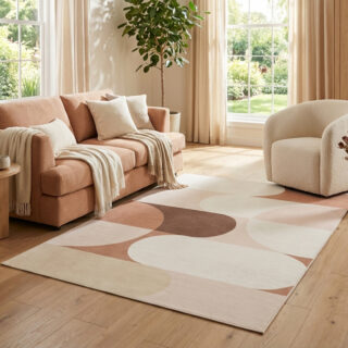 Vloerkleed Wisp Beige Pastel Geometrisch