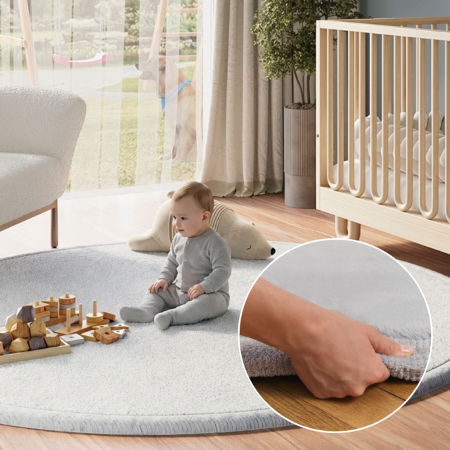 Kinderkleed Fluffin Rond Lichtgrijs