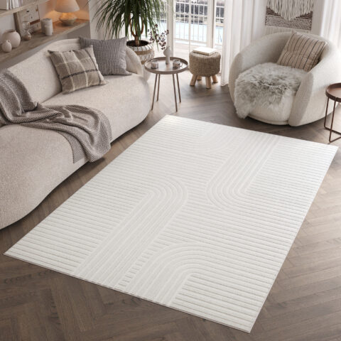 Vloerkleed Hygge Gebroken Wit Strepen