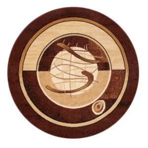 Vloerkleed Atlas Rond Beige Rood Abstract