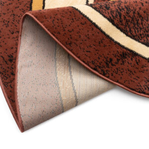 Vloerkleed Atlas Rond Beige Rood Abstract