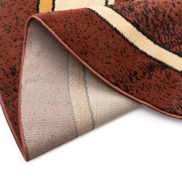 Vloerkleed Atlas Rond Beige Rood Abstract