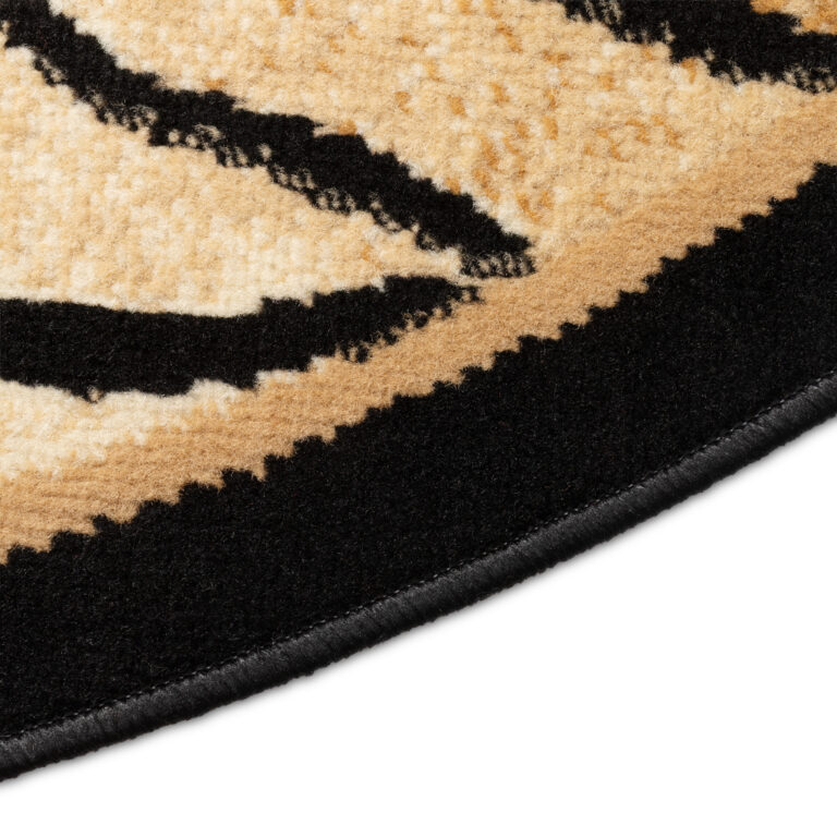 Vloerkleed Atlas Ovaal Zwart Bruin Dierenprint Safari