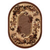 Vloerkleed Atlas Ovaal Beige Bruin Bloemenmotief