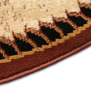 Vloerkleed Atlas Ovaal Beige Bruin Bloemenmotief