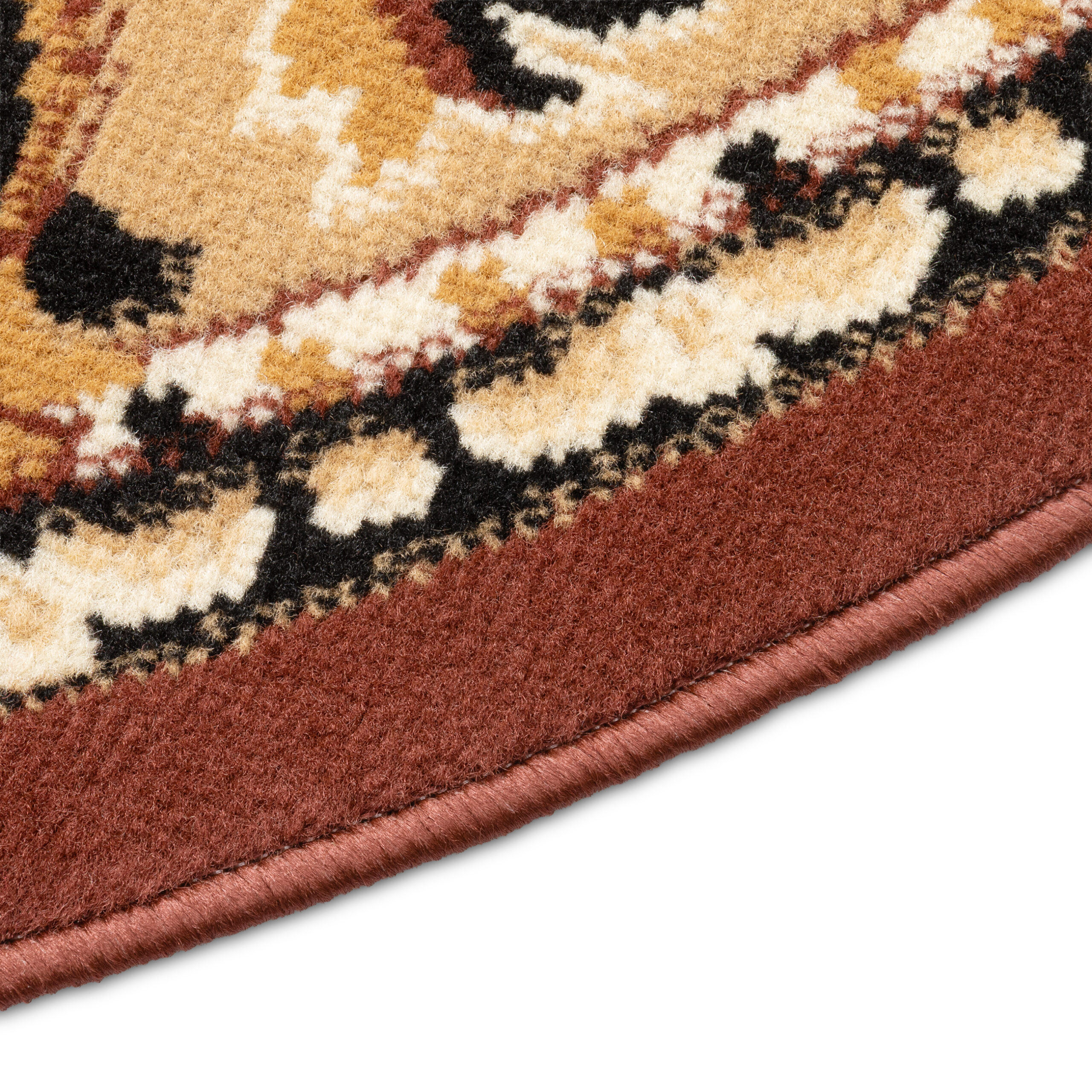 Vloerkleed Atlas Rond Klassiek Beige Bruin Ornament