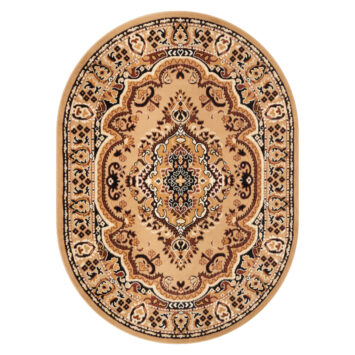 Vloerkleed Atlas Ovaal Donkerbeige Bruin Ornament