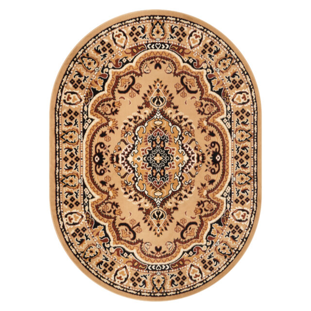 Vloerkleed Atlas Ovaal Donkerbeige Bruin Ornament