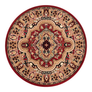 Vloerkleed Atlas Rond Beige Rood Ornament