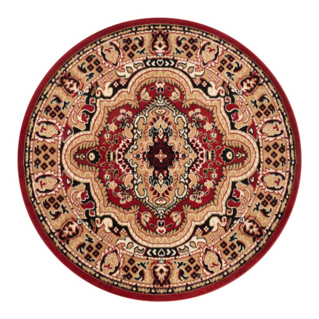 Vloerkleed Atlas Rond Beige Rood Ornament