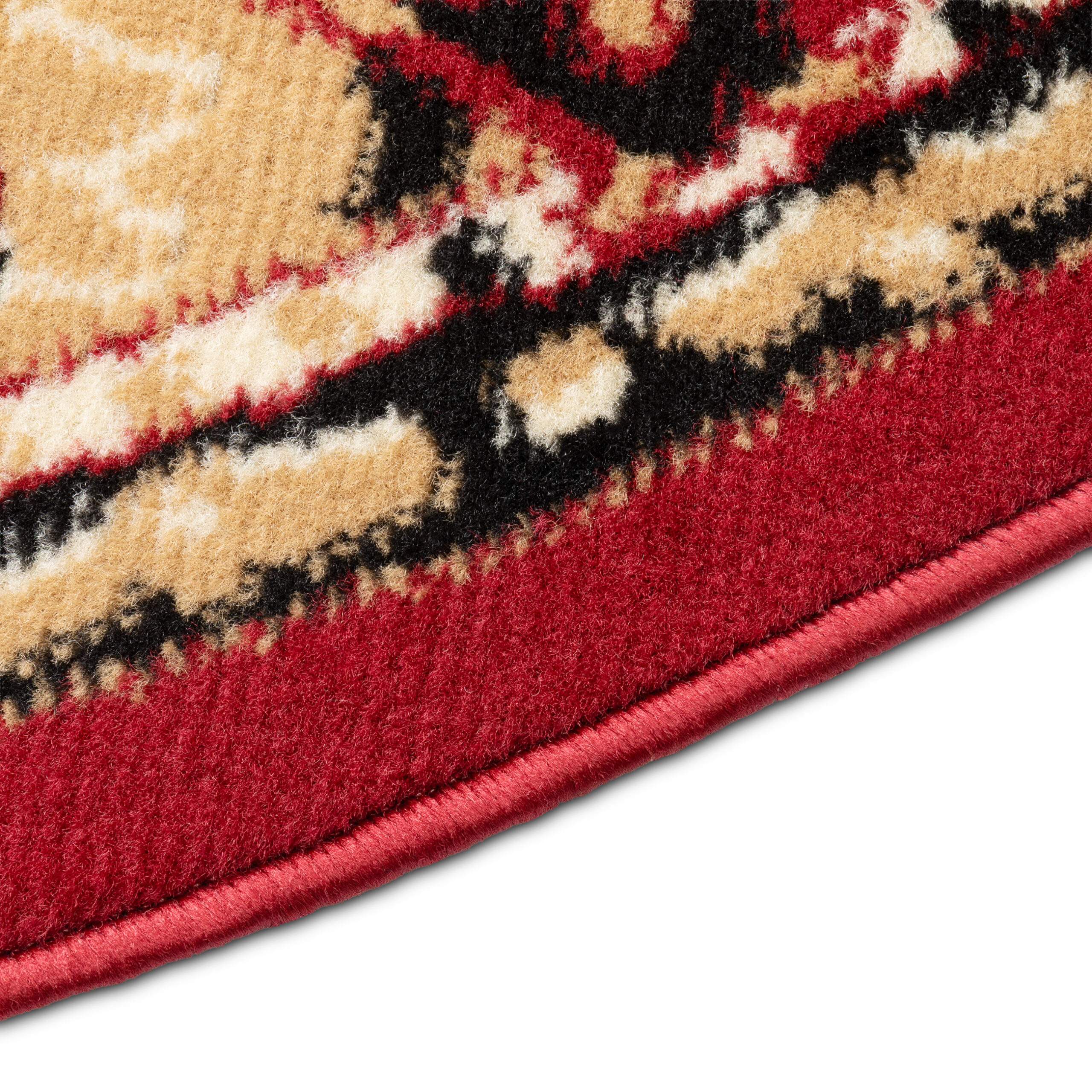 Vloerkleed Atlas Rond Beige Rood Ornament