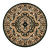 Vloerkleed Atlas Rond Klassiek Beige Groen Ornament