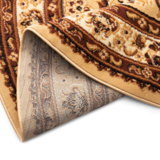 Vloerkleed Atlas Rond Lichtbeige Ornament
