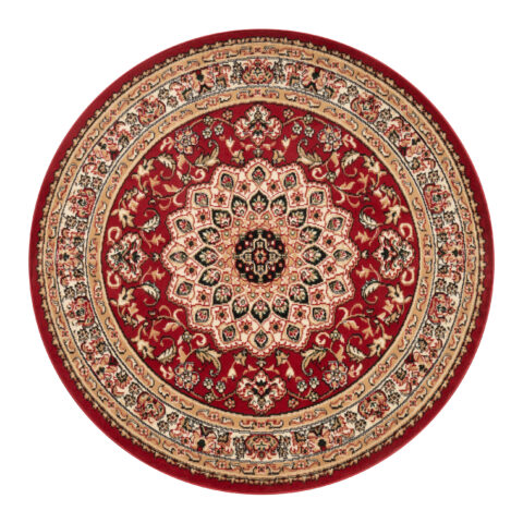 Vloerkleed Atlas Rond Rood Beige Ornament