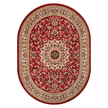 Vloerkleed Atlas Ovaal Rood Beige Ornament