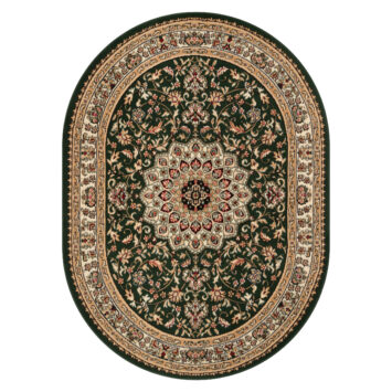 Vloerkleed Atlas Ovaal Groen Beige Ornament